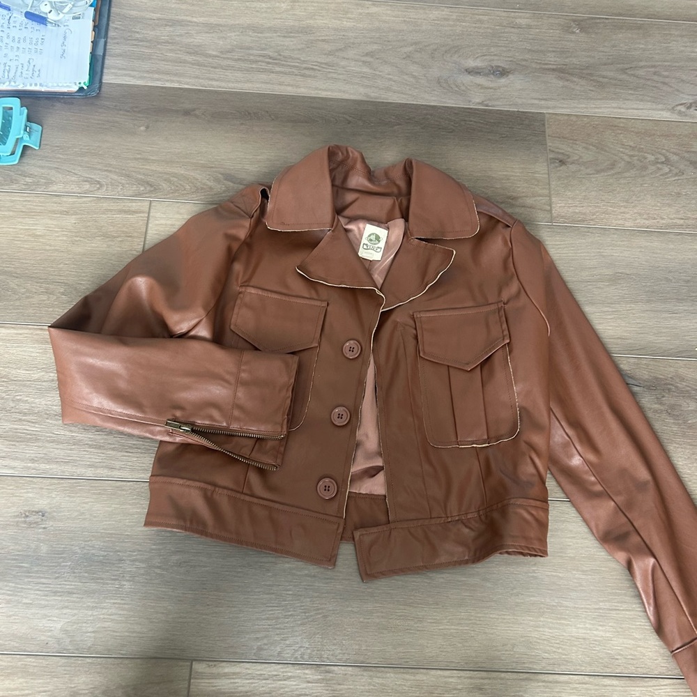 Anthropology vegan leather jacket NEW